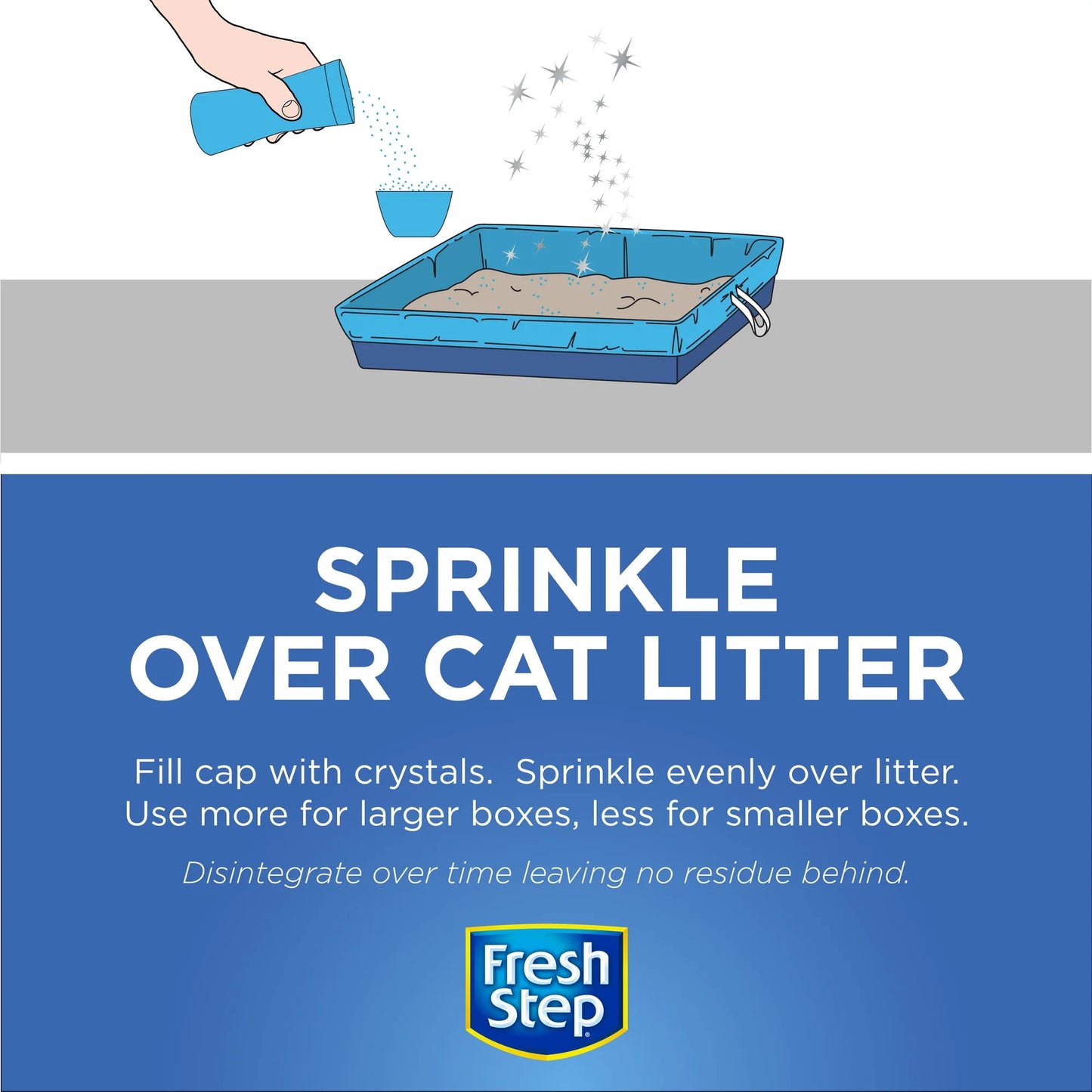 (12 Pack) Cat Litter Box Deodorizing Crystals, Fresh Scent 15 Oz
