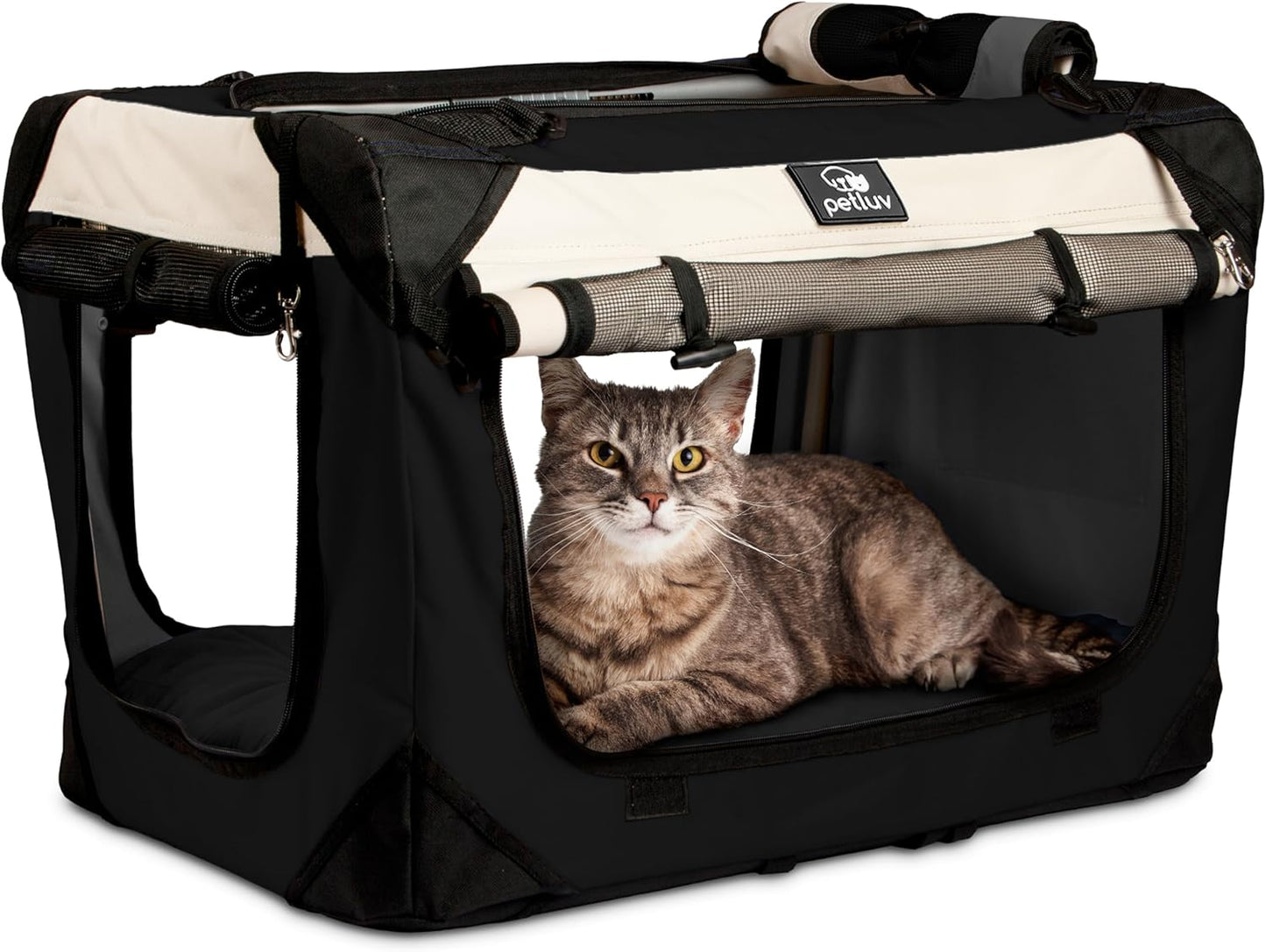 Foldable Cat & Dog Pet Carrier for Travel, Soft-Sided, Medium 20"X13"X13" Fits Most Cats or Small Dog