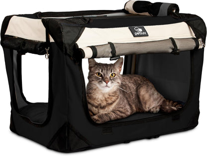 Foldable Cat & Dog Pet Carrier for Travel, Soft-Sided, Medium 20"X13"X13" Fits Most Cats or Small Dog