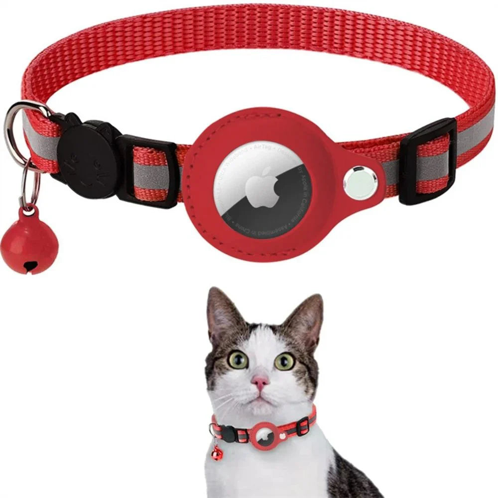 GPS Cat Tracking Collar with Quick-Release Fastener and Enhanced Nighttime Reflectivity