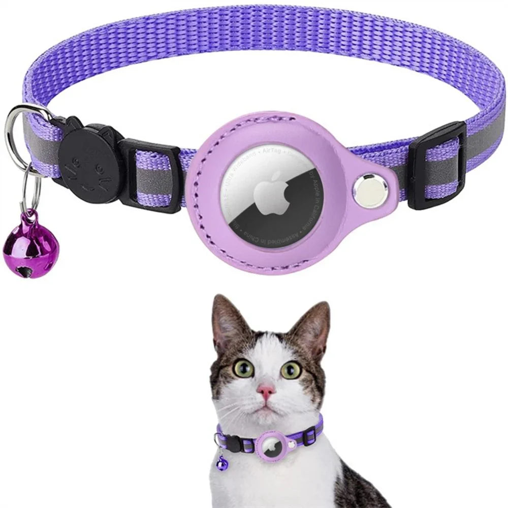 GPS Cat Tracking Collar with Quick-Release Fastener and Enhanced Nighttime Reflectivity
