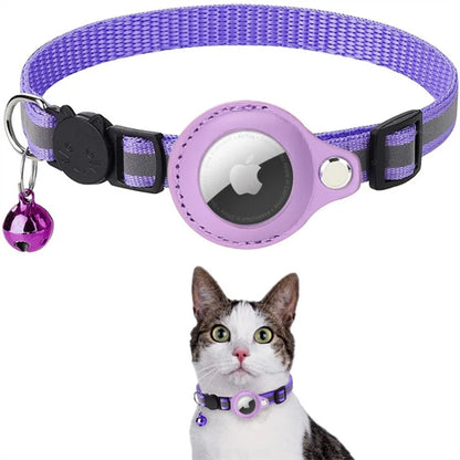 GPS Cat Tracking Collar with Quick-Release Fastener and Enhanced Nighttime Reflectivity