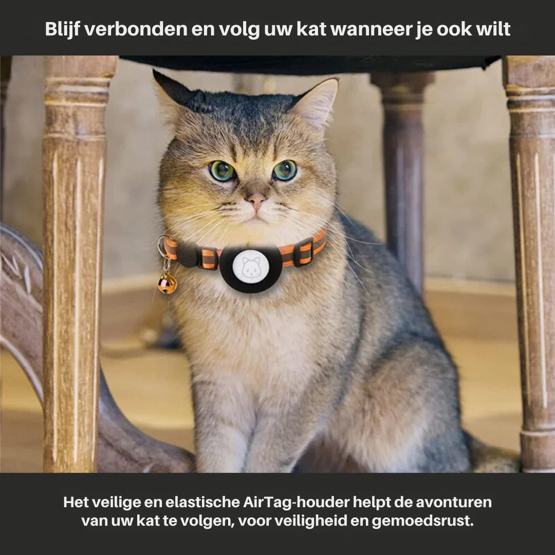 GPS Cat Tracking Collar with Quick-Release Fastener and Enhanced Nighttime Reflectivity