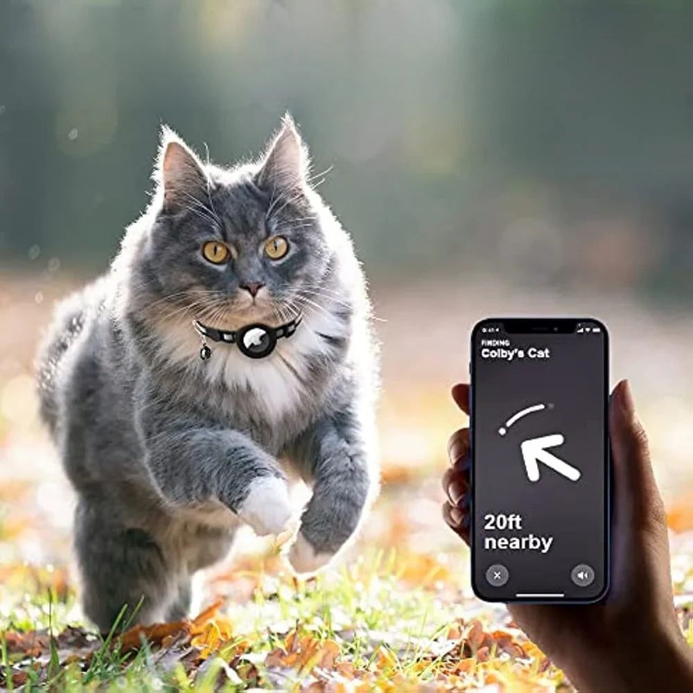 GPS Cat Tracking Collar with Quick-Release Fastener and Enhanced Nighttime Reflectivity