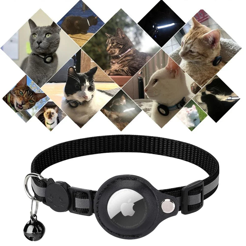 GPS Cat Tracking Collar with Quick-Release Fastener and Enhanced Nighttime Reflectivity