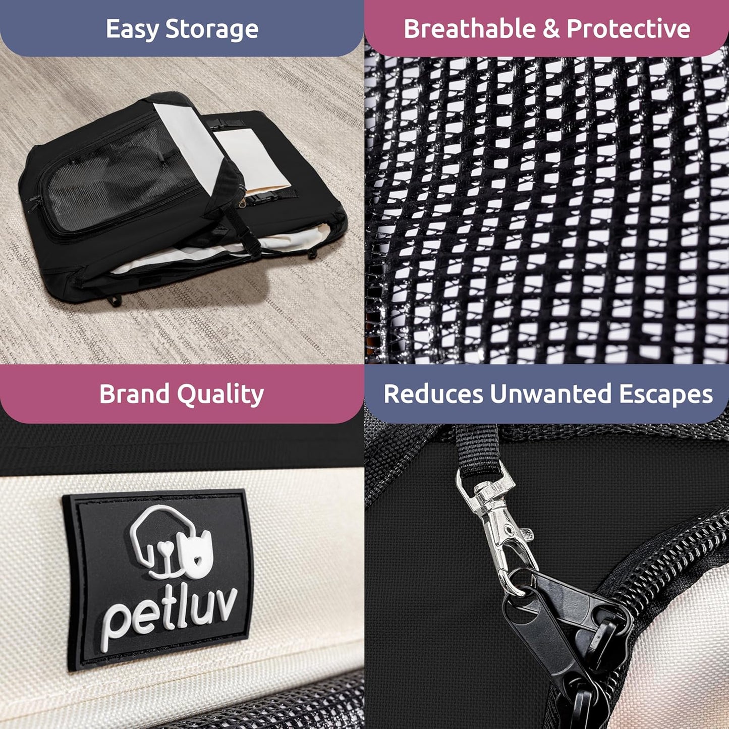 Foldable Cat & Dog Pet Carrier for Travel, Soft-Sided, Medium 20"X13"X13" Fits Most Cats or Small Dog